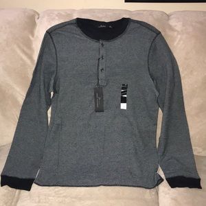 Marc Anthony Large Black Tie long sleeved shirt New